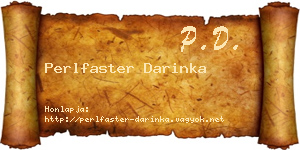 Perlfaster Darinka névjegykártya